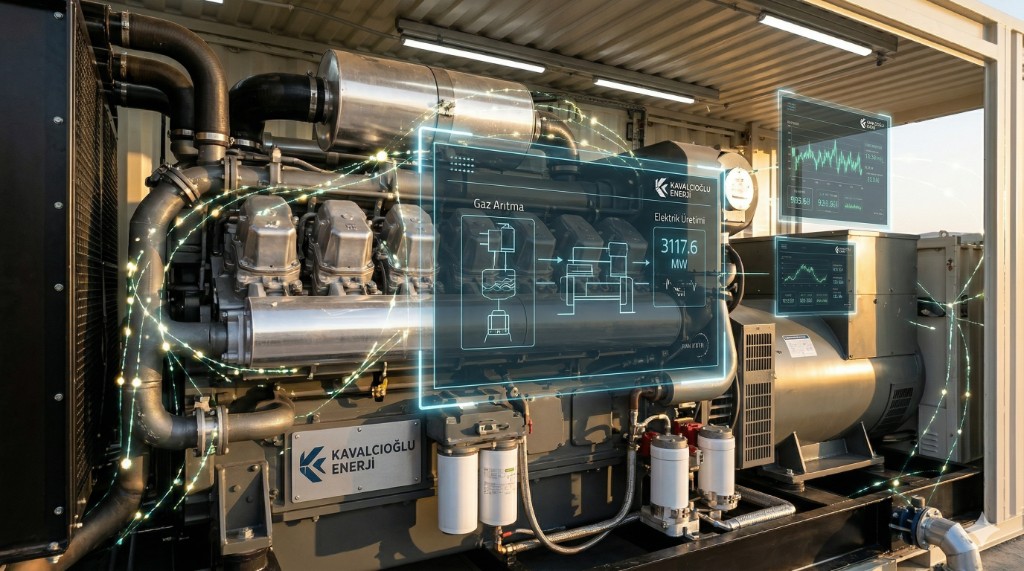 Gaz arıtma ve elektrik üretimi — jenerasyon ünitesi